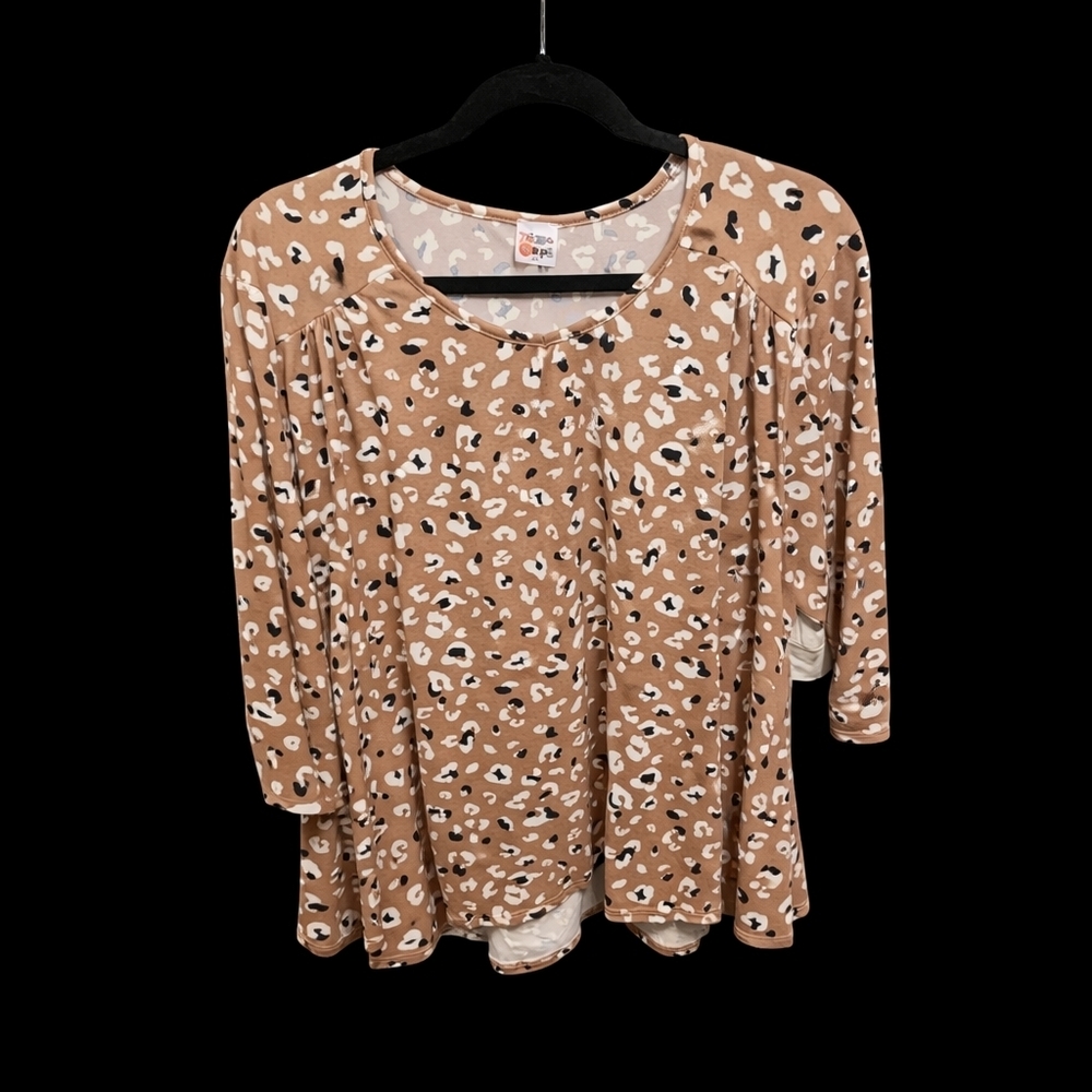 The ZigZag Stripe |‎ Leopard Print Blouse | 2XL